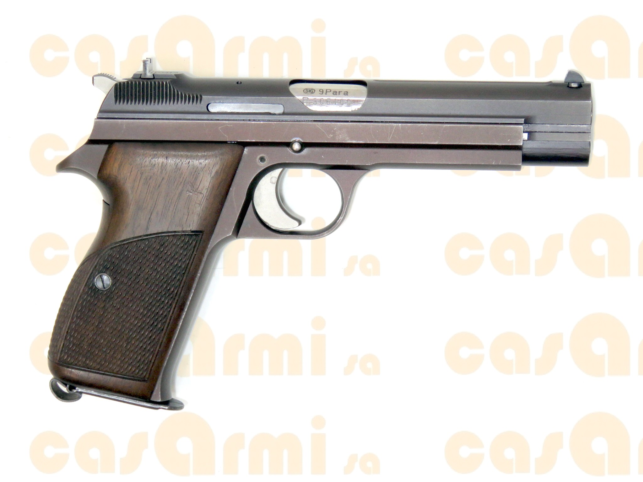 SIG mod. P210/2, con fodero, secondo caricatore 9 Para